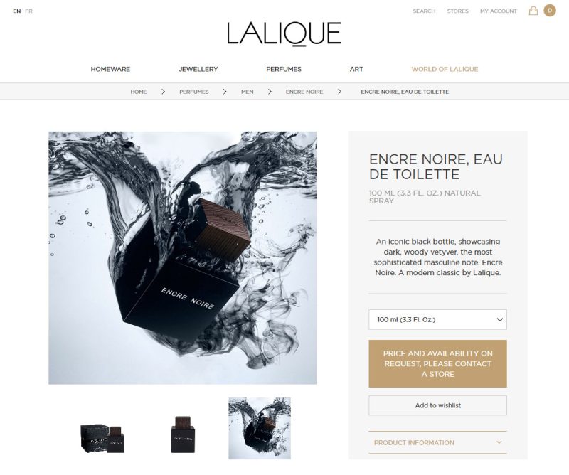عطر lalique Encre noire