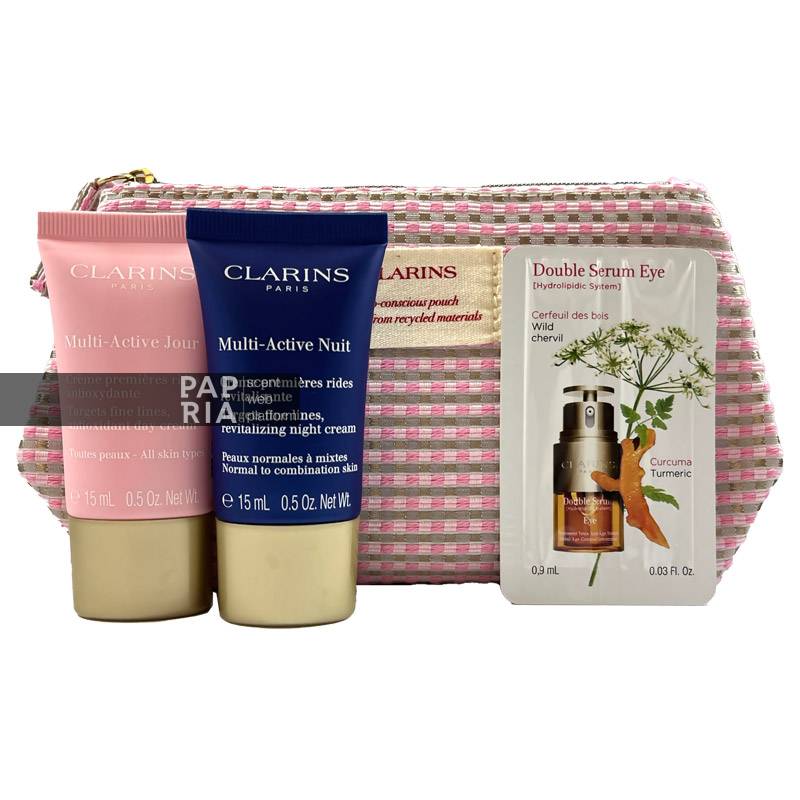 clarins-fine-lines-and-hydration گیفت ست سمپل کرم ضد چروک کلارنس - تصویر 1