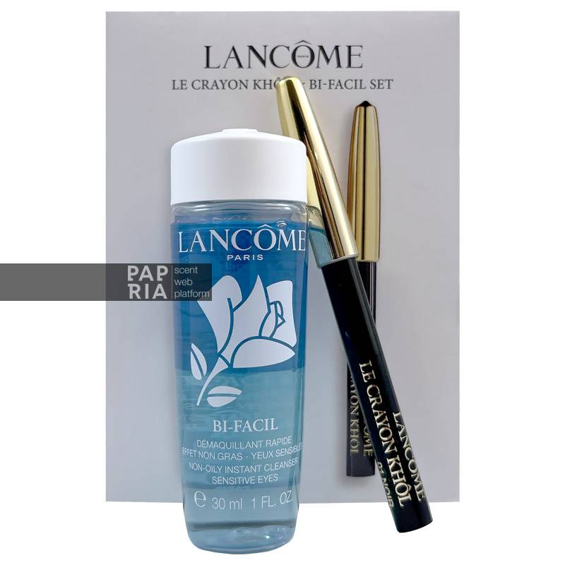 lancome-le-crayon-khol-and-bi-facil-set گیفت ست مداد چشم و پاکننده آرایش چشم لانکوم