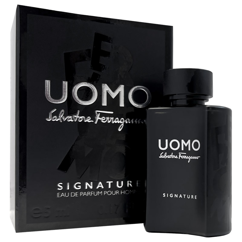 salvatore-ferragamo-uomo-signature-pour-homme-miniature مینیاتوری سالواتور فراگامو اومو سیگنیچر ادو پرفیوم مردانه 5 میلی لیتر