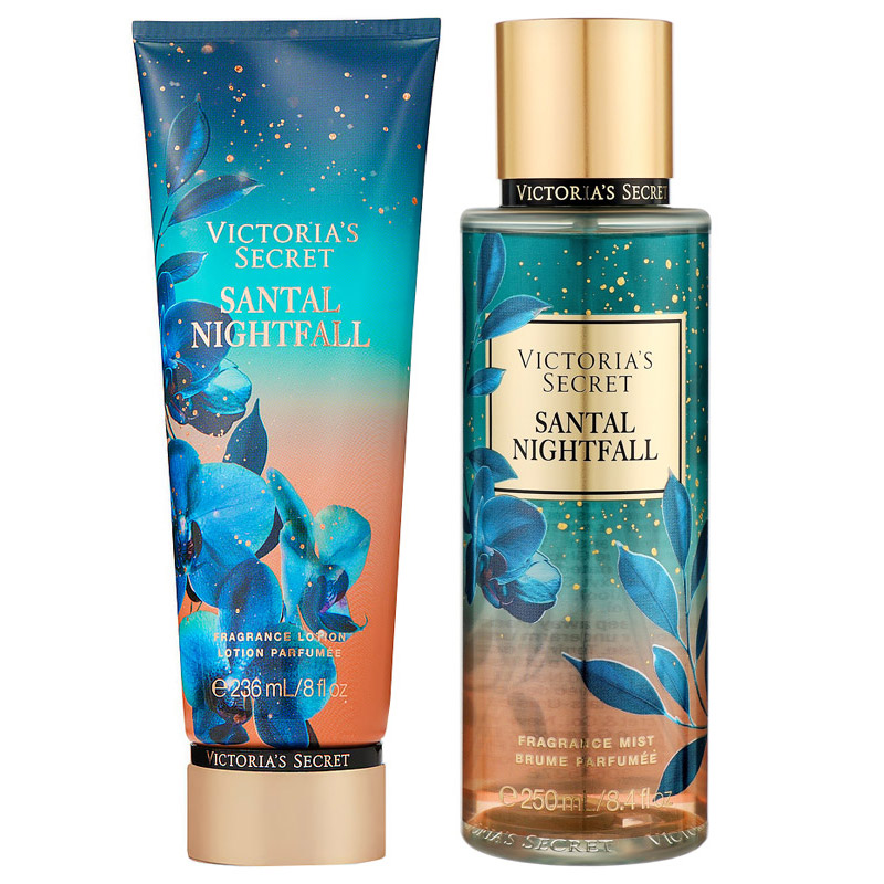 santal-nightfall-set ست بادی اسپلش و لوسیون بدن سانتال نایت فال ویکتوریا سکرت