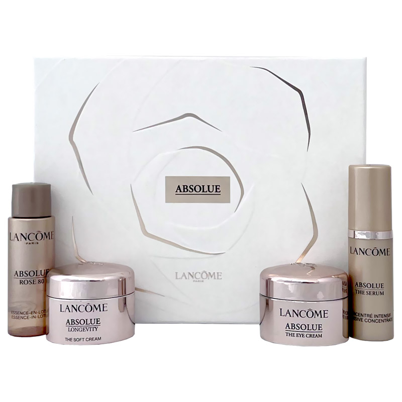 lancome-absolue-sample-pack پک سمپل 4 عددی محصولات مراقبت از پوست لانکوم ابسولو